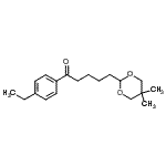 structure of CAS# 898755-39-0, 5-(5,5-Dimethyl-1,3-dioxan-2-yl)-1-(4-ethylphenyl)-1-pentanone;5-(5,5-dimethyl-1,3-dioxan-2-yl)-4'-ethylvalerophenone