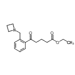 structure of CAS# 898755-56-1, Ethyl 5-[2-(1-azetidinylmethyl)phenyl]-5-oxopentanoate;Ethyl 5-[2-(azetidinomethyl)phenyl)]-5-oxovalerate