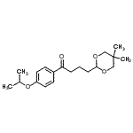 结构式 CAS# 898755-81-2, 4-(5,5-二甲基-1,3-二恶烷-2-基)-1-(4-异丙氧基苯基)-1-丁酮
