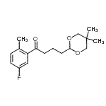 结构式 CAS# 898755-96-9, 4-(5,5-二甲基-1,3-二恶烷-2-基)-1-(5-氟-2-甲基苯基)-1-丁酮