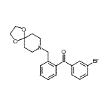 结构式 CAS# 898755-97-0, (3-溴苯基)[2-(1,4-二氧杂-8-氮杂螺[4.5]癸-8-基甲基)苯基]甲酮