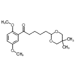 structure of CAS# 898756-13-3, 1-(2,5-Dimethoxyphenyl)-5-(5,5-dimethyl-1,3-dioxan-2-yl)-1-pentanone;2',5'-dim<wbr>ethoxy-5-<wbr>(5,5-dime<wbr>thyl-1,3-<wbr>dioxan-2-<wbr>yl)valero<wbr>phenone