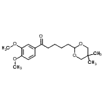 structure of CAS# 898756-18-8, 1-(3,4-Dimethoxyphenyl)-5-(5,5-dimethyl-1,3-dioxan-2-yl)-1-pentanone;3',4'-dim<wbr>ethoxy-5-<wbr>(5,5-dime<wbr>thyl-1,3-<wbr>dioxan-2-<wbr>yl)valero<wbr>phenone