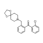 结构式 CAS# 898756-22-4, (2-氯苯基)[2-(1,4-二氧杂-8-氮杂螺[4.5]癸-8-基甲基)苯基]甲酮