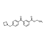 structure of CAS# 898756-28-0, Ethyl 3-[4-(1-azetidinylmethyl)benzoyl]benzoate;4'-azetidinomethyl-3-carboethoxybenzophenone
