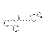 结构式 CAS# 898756-47-3, 4-(5,5-二甲基-1,3-二恶烷-2-基)-1-(9-菲基)-1-丁酮