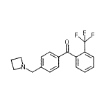 structure of CAS# 898756-82-6, [4-(1-Azetidinylmethyl)phenyl][2-(trifluoromethyl)phenyl]methanone;4'-azetidinomethyl-2-trifluoromethylbenzophenone