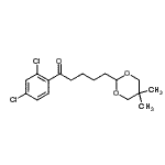 结构式 CAS# 898756-90-6, 1-(2,4-二氯苯基)-5-(5,5-二甲基-1,3-二恶烷-2-基)-1-戊酮