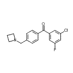 structure of CAS# 898756-91-7, [4-(1-Azetidinylmethyl)phenyl](3-chloro-5-fluorophenyl)methanone;4'-azetidinomethyl-3-chloro-5-fluorobenzophenone