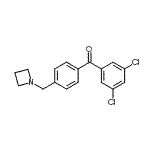 structure of CAS# 898757-02-3, [4-(1-Azetidinylmethyl)phenyl](3,5-dichlorophenyl)methanone;4'-azetidinomethyl-3,5-dichlorobenzophenone