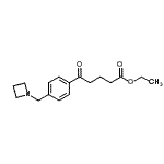 structure of CAS# 898757-22-7, Ethyl 5-[4-(1-azetidinylmethyl)phenyl]-5-oxopentanoate;ethyl 5-[4-(azetidinomethyl)phenyl]-5-oxovalerate