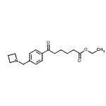 structure of CAS# 898757-25-0, Ethyl 6-[4-(1-azetidinylmethyl)phenyl]-6-oxohexanoate;ethyl 6-[4-(azetidinomethyl)phenyl]-6-oxohexanoate