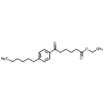 structure of CAS# 898757-30-7, Ethyl 6-(4-hexylphenyl)-6-oxohexanoate;ethyl 6-(4-hexylphenyl)-6-oxohexanoate