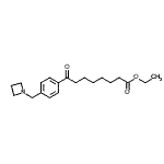 structure of CAS# 898757-31-8, Ethyl 8-[4-(1-azetidinylmethyl)phenyl]-8-oxooctanoate;ethyl 8-[4-(azetidinomethyl)phenyl]-8-oxooctanoate