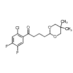 结构式 CAS# 898757-32-9, 1-(2-氯-4,5-二氟苯基)-4-(5,5-二甲基-1,3-二恶烷-2-基)-1-丁酮