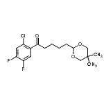 结构式 CAS# 898757-35-2, 1-(2-氯-4,5-二氟苯基)-5-(5,5-二甲基-1,3-二恶烷-2-基)-1-戊酮