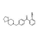 结构式 CAS# 898757-58-9, 2-[4-(1,4-二氧杂-8-氮杂螺[4.5]癸-8-基甲基)苯甲酰基]苯甲腈