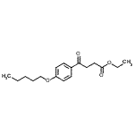 structure of CAS# 898757-79-4, Ethyl 4-oxo-4-[4-(pentyloxy)phenyl]butanoate;ethyl 4-oxo-4-(4-pentyloxyphenyl)butyrate