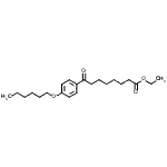 structure of CAS# 898757-95-4, Ethyl 8-[4-(hexyloxy)phenyl]-8-oxooctanoate;ethyl 8-(4-hexyloxyphenyl)-8-oxooctanoate