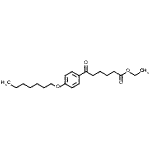 structure of CAS# 898757-99-8, Ethyl 6-[4-(heptyloxy)phenyl]-6-oxohexanoate;ethyl 6-(4-heptyloxyphenyl)-6-oxohexanoate