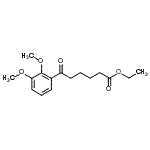 structure of CAS# 898758-09-3, Ethyl 6-(2,3-dimethoxyphenyl)-6-oxohexanoate;ethyl 6-(2,3-dimethoxyphenyl)-6-oxohexanoate