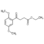 structure of CAS# 898758-26-4, Ethyl 4-(2,5-dimethoxyphenyl)-4-oxobutanoate;ethyl 4-(2,5-dimethoxyphenyl)-4-oxobutyrate