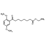 structure of CAS# 898758-38-8, Ethyl 8-(2,5-dimethoxyphenyl)-8-oxooctanoate;ethyl 8-(2,5-dimethoxyphenyl)-8-oxooctanoate