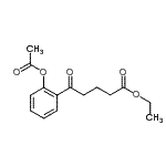 structure of CAS# 898758-73-1, Ethyl 5-(2-acetoxyphenyl)-5-oxopentanoate;Ethyl 5-(2-acetoxyphenyl)-5-oxovalerate