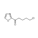 structure of CAS# 898758-80-0, 5-Chloro-1-(1,3-oxazol-2-yl)-1-pentanone;2-(5-Chlorovaleryl)oxazole