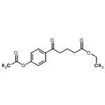 structure of CAS# 898758-85-5, Ethyl 5-(4-acetoxyphenyl)-5-oxopentanoate;Ethyl 5-(4-acetoxyphenyl)-5-oxovalerate