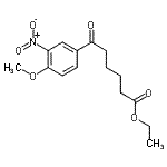 structure of CAS# 898758-93-5, Ethyl 6-(4-methoxy-3-nitrophenyl)-6-oxohexanoate;Ethyl 6-(4-methoxy-3-nitrophenyl)-6-oxohexanoate