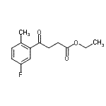 结构式 CAS# 898758-99-1, 乙基4-(5-氟-2-甲基苯基)-4-氧代丁酸酯