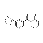 结构式 CAS# 898759-25-6, (2-氯苯基)[3-(1,3-二氧戊环-2-基)苯基]甲酮