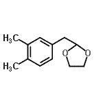 结构式 CAS# 898759-39-2, 2-(3,4-二甲基苄基)-1,3-二氧戊环