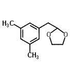 structure of CAS# 898759-42-7, 2-(3,5-Dimethylbenzyl)-1,3-dioxolane;3,5-Dimethyl-1-(1,3-dioxolan-2-ylmethyl)benzene