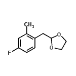 结构式 CAS# 898759-57-4, 2-(4-氟-2-甲基苄基)-1,3-二氧戊环