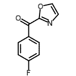 structure of CAS# 898759-71-2, (4-Fluorophenyl)(1,3-oxazol-2-yl)methanone;2-(4-Fluorobenzoyl)oxazole;MFCD07699347