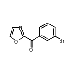structure of CAS# 898759-81-4, (3-Bromophenyl)(1,3-oxazol-2-yl)methanone;2-(3-Bromobenzoyl)oxazole;MFCD07699352