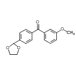 structure of CAS# 898759-88-1, [4-(1,3-Dioxolan-2-yl)phenyl](3-methoxyphenyl)methanone;4'-(1,3-dioxolan-2-yl)-3-methoxybenzophenone