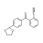结构式 CAS# 898759-92-7, 2-[4-(1,3-二氧戊环-2-基)苯甲酰基]苯甲腈