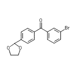 结构式 CAS# 898760-06-0, (3-溴苯基)[4-(1,3-二氧戊环-2-基)苯基]甲酮