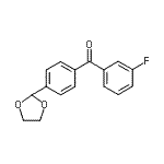 structure of CAS# 898760-12-8, [4-(1,3-Dioxolan-2-yl)phenyl](3-fluorophenyl)methanone;4'-(1,3-dioxolan-2-yl)-3-fluorobenzophenone