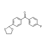 structure of CAS# 898760-14-0, [4-(1,3-Dioxolan-2-yl)phenyl](4-fluorophenyl)methanone;4-(1,3-Dioxolan-2-yl)-4'-fluorobenzophenone