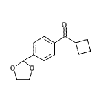结构式 CAS# 898760-86-6, 环丁基[4-(1,3-二氧戊环-2-基)苯基]甲酮