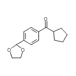 结构式 CAS# 898760-88-8, 环戊基[4-(1,3-二氧戊环-2-基)苯基]甲酮