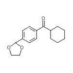 结构式 CAS# 898760-90-2, 环己基[4-(1,3-二氧戊环-2-基)苯基]甲酮