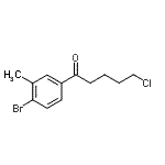 structure of CAS# 898760-94-6, 1-(4-Bromo-3-methylphenyl)-5-chloro-1-pentanone;1-(4-bromo-3-methylphenyl)-5-chloro-1-oxopentane