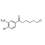 structure of CAS# 898760-96-8, 1-(4-Bromo-3-methylphenyl)-6-chloro-1-hexanone;1-(4-bromo-3-methylphenyl)-6-chloro-1-oxohexane