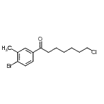 structure of CAS# 898760-98-0, 1-(4-Bromo-3-methylphenyl)-7-chloro-1-heptanone;1-(4-bromo-3-methylphenyl)-7-chloro-1-oxoheptane