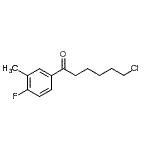 结构式 CAS# 898761-08-5, 6-氯-1-(4-氟-3-甲基苯基)-1-己酮